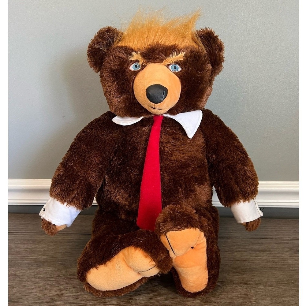 Trump Patriotic Teddy Bear Plush Keep America Great Flag 2020 USA Cape MAGA Bear